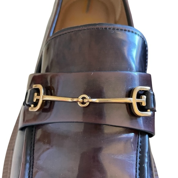 SAM EDELMAN Laurs Lug Sole Loafer Chestnut Shiny Size 10 NWOT - Picture 8 of 13